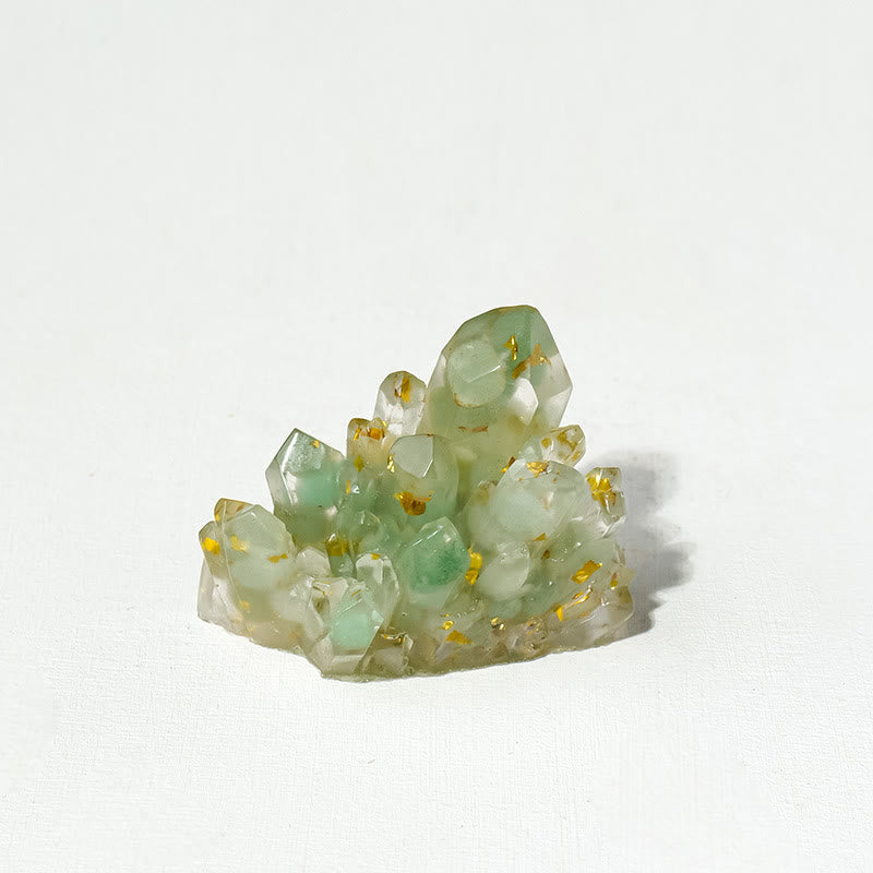 Olivenorma Natural Stone Gravel Epoxy Crystal Cluster Gemstone Decoration - Green Aventurine - Large Crystal Cluster: 5.5*2.7*4.5cm - image 8