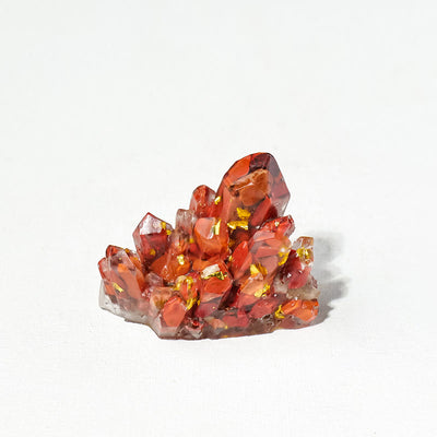 Olivenorma Natural Stone Gravel Epoxy Crystal Cluster Gemstone Decoration - Red Jasper - Large Crystal Cluster: 5.5*2.7*4.5cm - image 16
