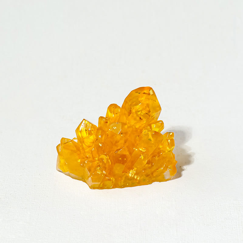 Olivenorma Natural Stone Gravel Epoxy Crystal Cluster Gemstone Decoration - Citrine - Large Crystal Cluster: 5.5*2.7*4.5cm - image 5