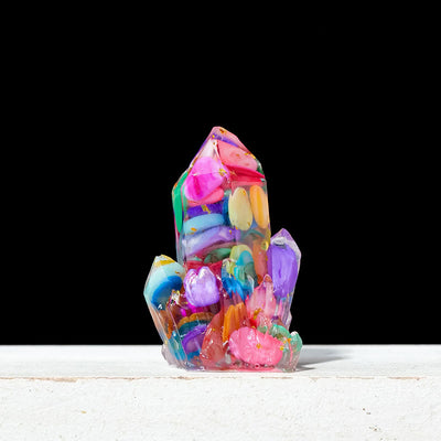 Olivenorma Natural Stone Gravel Epoxy Crystal Cluster Gemstone Decoration - Colorful Shells - Small Crystal Cluster: 4*2.5cm - image 21