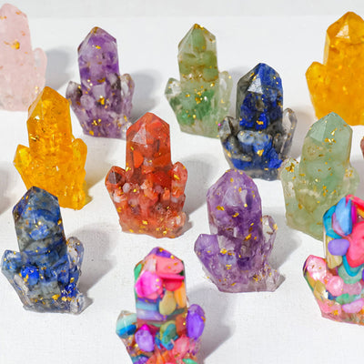 Olivenorma Natural Stone Gravel Epoxy Crystal Cluster Gemstone Decoration - image 22