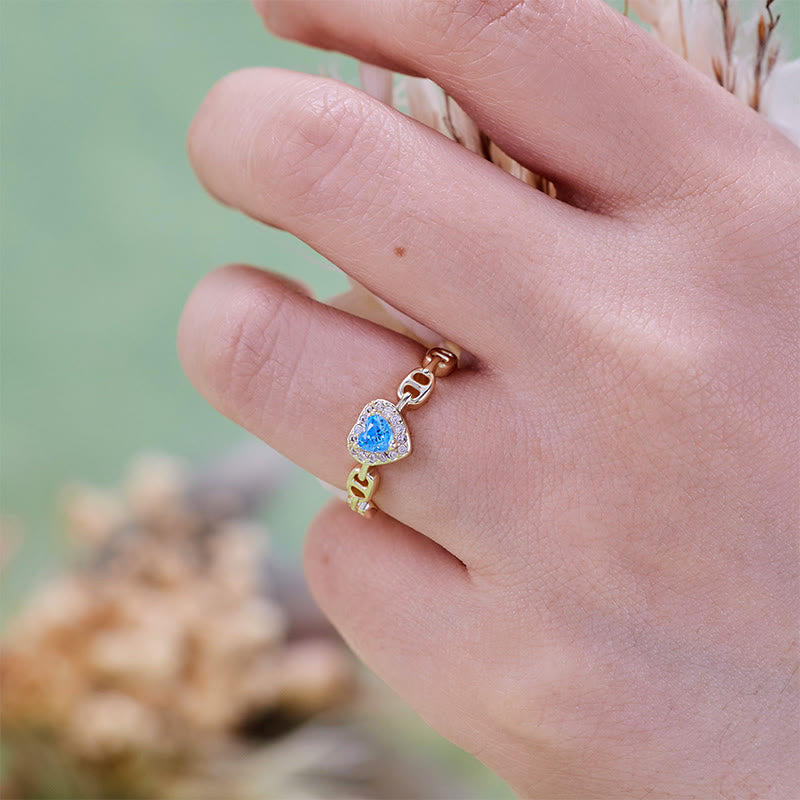 Olivenorma Aquamarine Pig Nose Shank Ring