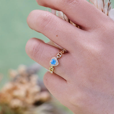 Olivenorma Aquamarine Pig Nose Shank Ring