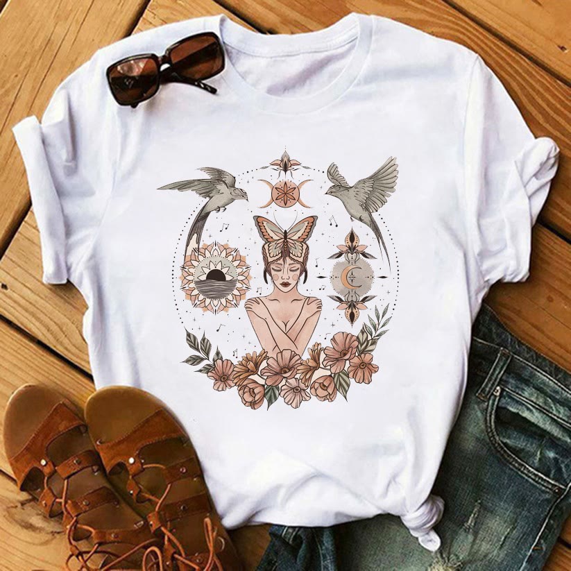 Olivenorma Tarot Print Inspirational Cotton T-Shirts