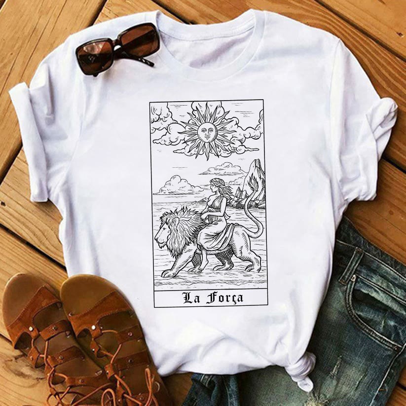 Olivenorma Tarot Print Inspirational Cotton T-Shirts