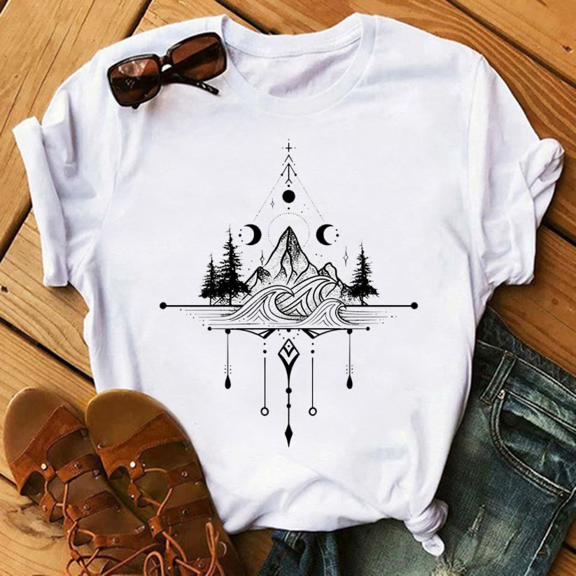 Olivenorma Tarot Print Inspirational Cotton T-Shirts
