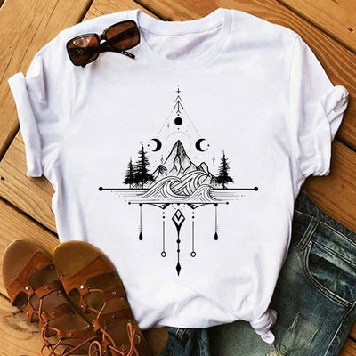 Olivenorma Tarot Print Inspirational Cotton T-Shirts