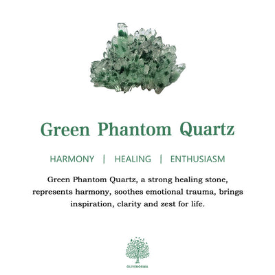 Olivenorma Green Phantom Quartz & Strawberry Quartz Beads Bracelet