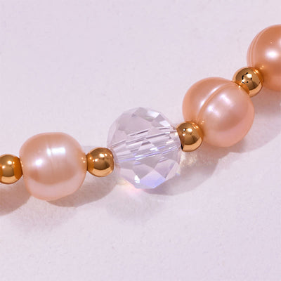 Olivenorma Freshwater Pearl Beads Amethyst Pendant Bracelet