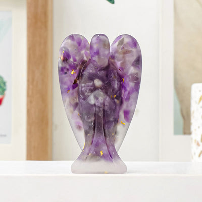 Olivenorma Crystal Epoxy Angel Gemstone Decoration