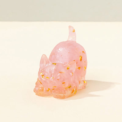Olivenorma Lucky Charm Crystal Kitten Figurine Gemstone Decoration - Rose Quartz - Pose 2 - image 34