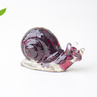 Olivenorma Crystal Epoxy Snail Gemstone Decoration
