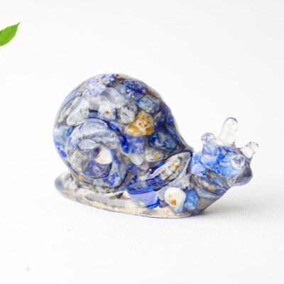 Olivenorma Crystal Epoxy Snail Gemstone Decoration