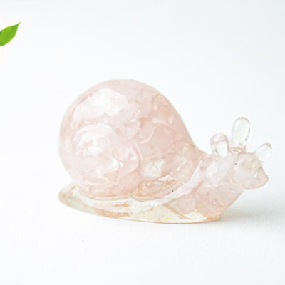 Olivenorma Crystal Epoxy Snail Gemstone Decoration