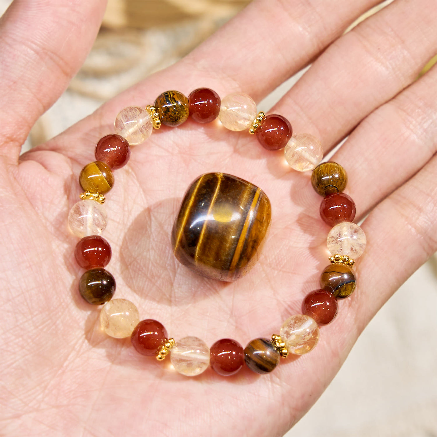 Olivenorma "Aurelian Strand" Wealth & Career Attraction Gemstone Bracelet​​ - image 3