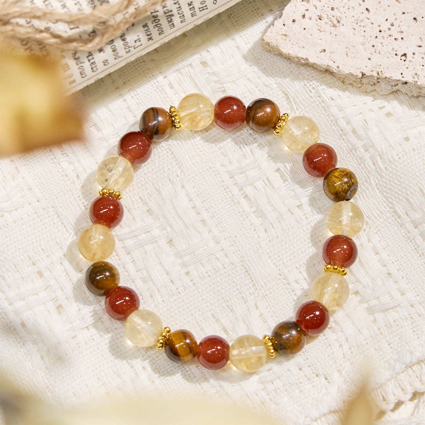 Olivenorma "Aurelian Strand" Wealth & Career Attraction Gemstone Bracelet​​ - image 4