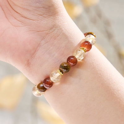 Olivenorma "Aurelian Strand" Wealth & Career Attraction Gemstone Bracelet​​ - image 2