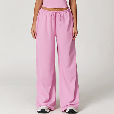 Olivenorma Loose Drawstring Wide-Leg Pants