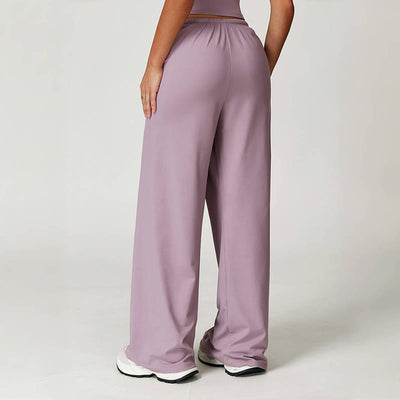 Olivenorma Loose Drawstring Wide-Leg Pants