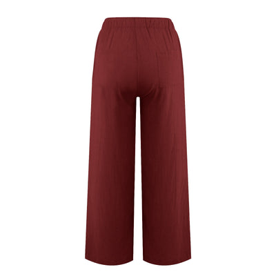 Olivenorma Women's Cotton Linen Wide Leg Pants