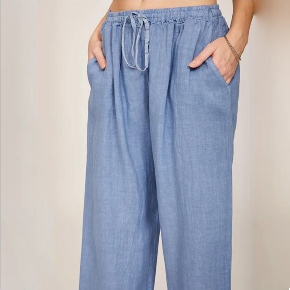 Olivenorma Women's Cotton Linen Wide Leg Pants