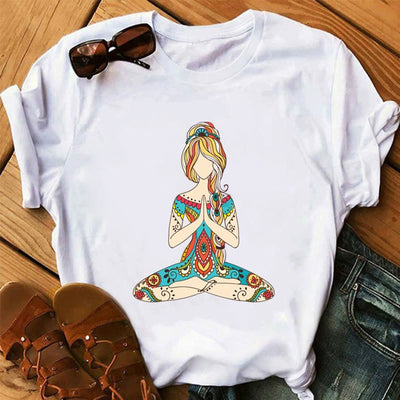 Olivenorma Lotus Yoga Meditation Tree of Life T-Shirt