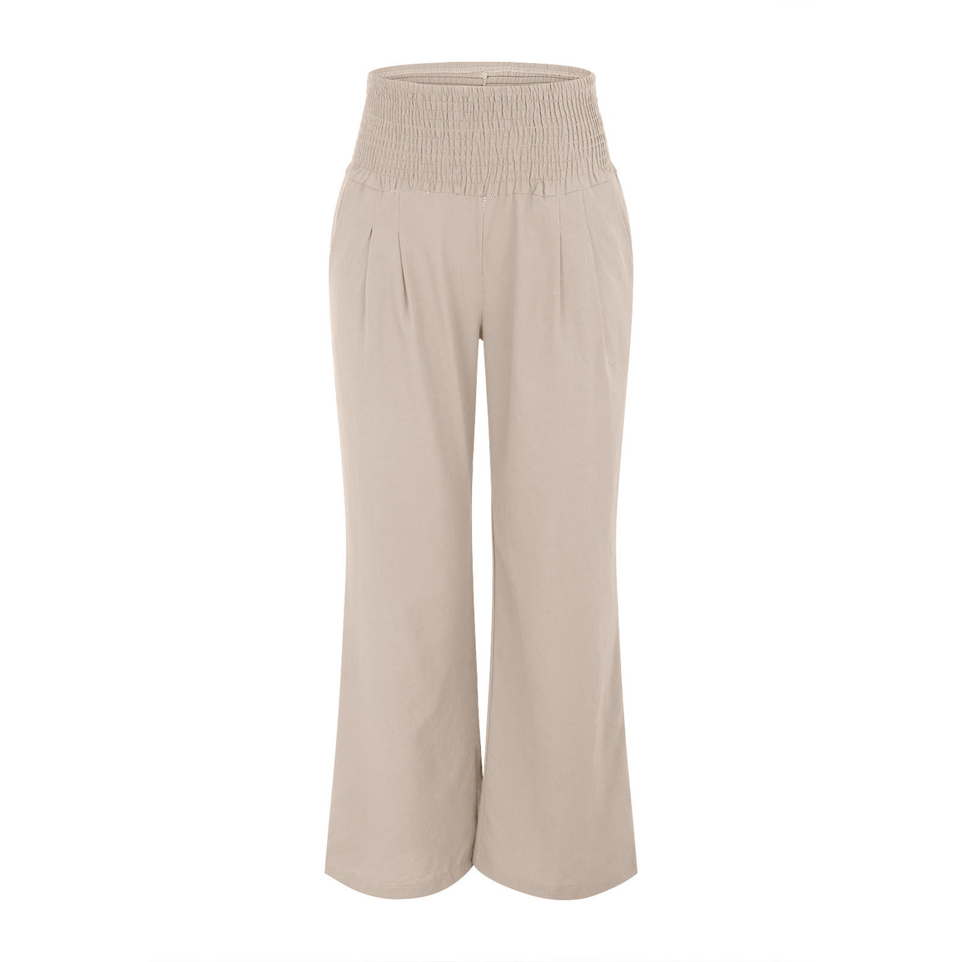 Olivenorma Plain Color Wide Leg High Waist Loose Fit Women's Lounge Pants with Pockets - image 4