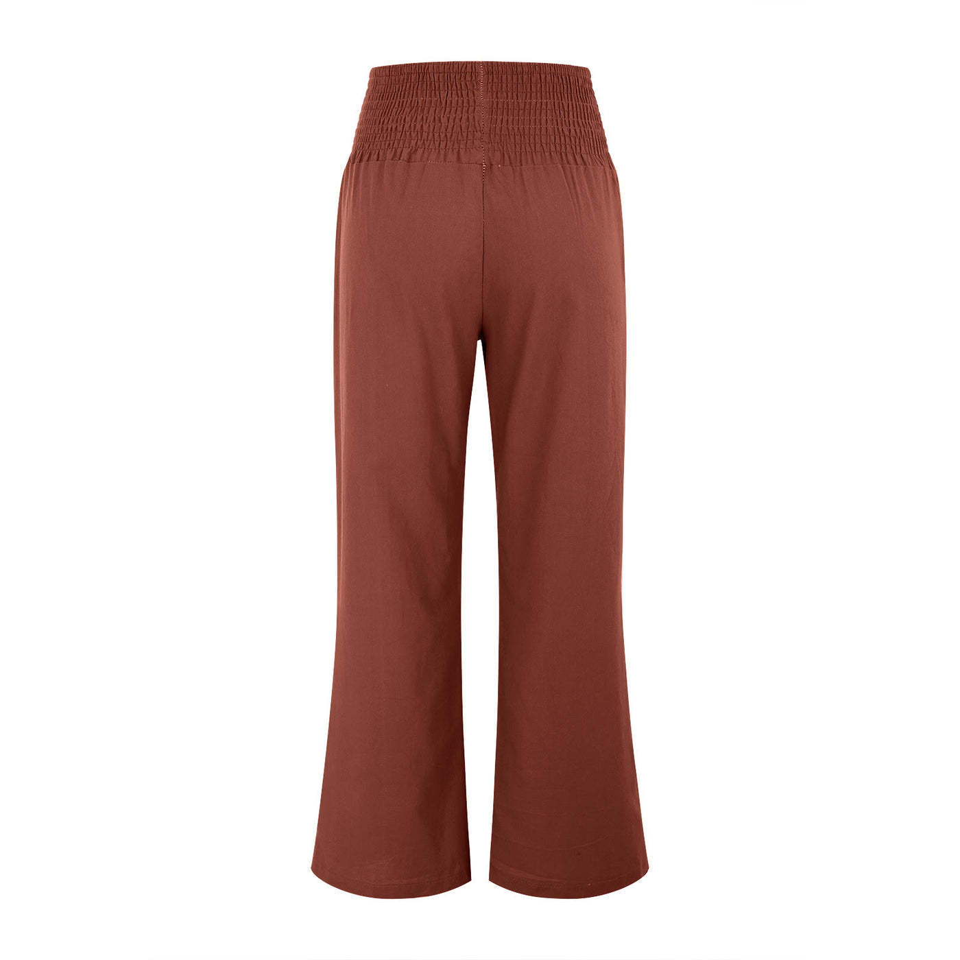 Olivenorma Plain Color Wide Leg High Waist Loose Fit Women's Lounge Pants with Pockets - image 21