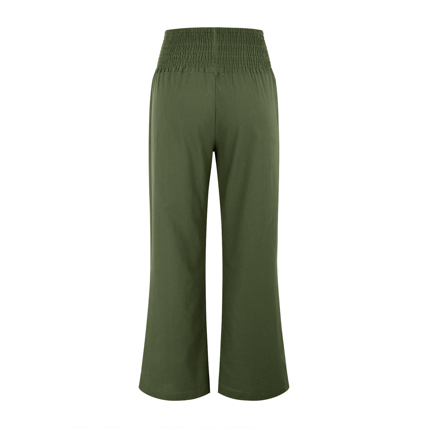Olivenorma Plain Color Wide Leg High Waist Loose Fit Women's Lounge Pants with Pockets - image 26