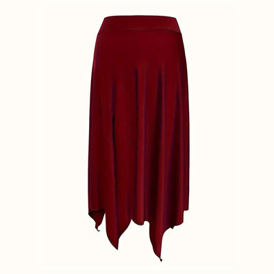 Olivenorma Boho Style Solid Drawstring Midi Split Skirt Dress - image 10