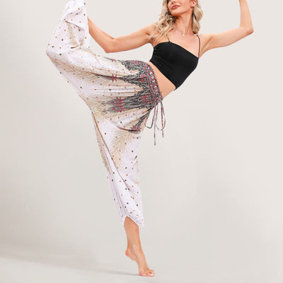 Olivenorma Celestial Print Boho Women's Elastic Waist Harem Pants