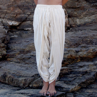 Olivenorma Plain Color Unisex Wild Drawstring Elastic Waist Pants with Pockets - image 3