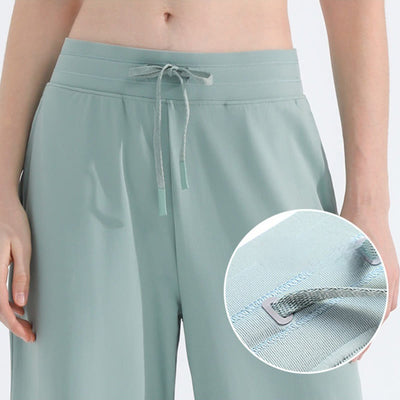 Olivenorma Plain Color Casual Loose Wide-Leg Brushed Women's Pants