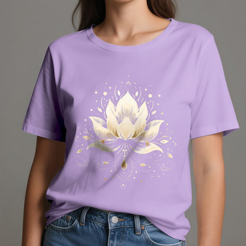 Olivenorma Blossoming Lotus Pure Cotton T-Shirt - image 17