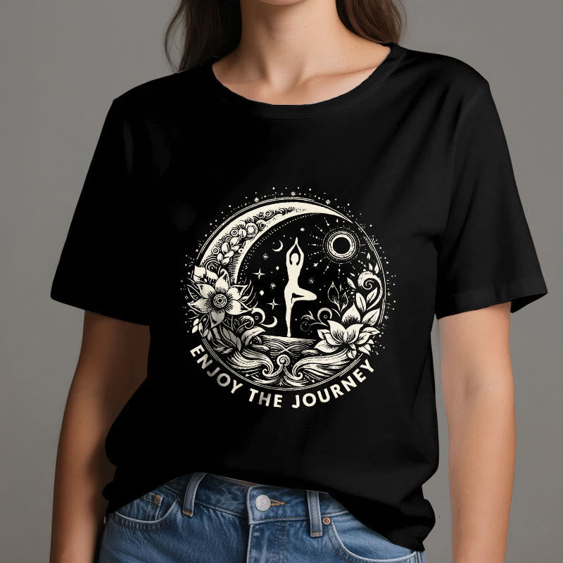 Olivenorma "ENJOY THE JOURNEY" Yoga Spiritual Tee T-Shirt - image 9