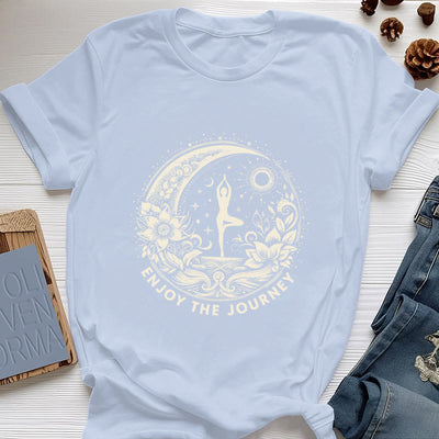 Olivenorma "ENJOY THE JOURNEY" Yoga Spiritual Tee T-Shirt - Blue - 2XL - image 14