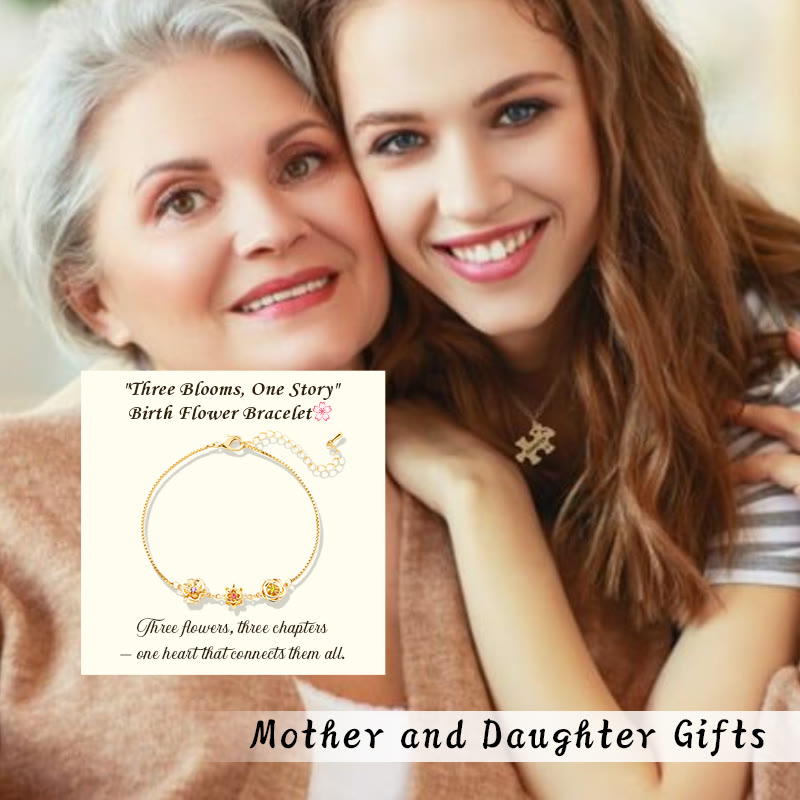 Olivenorma 1-7 Three-Dimensional Birth Flowers Bracelet
