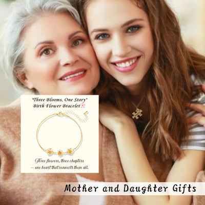 Olivenorma 1-7 Three-Dimensional Birth Flowers Bracelet