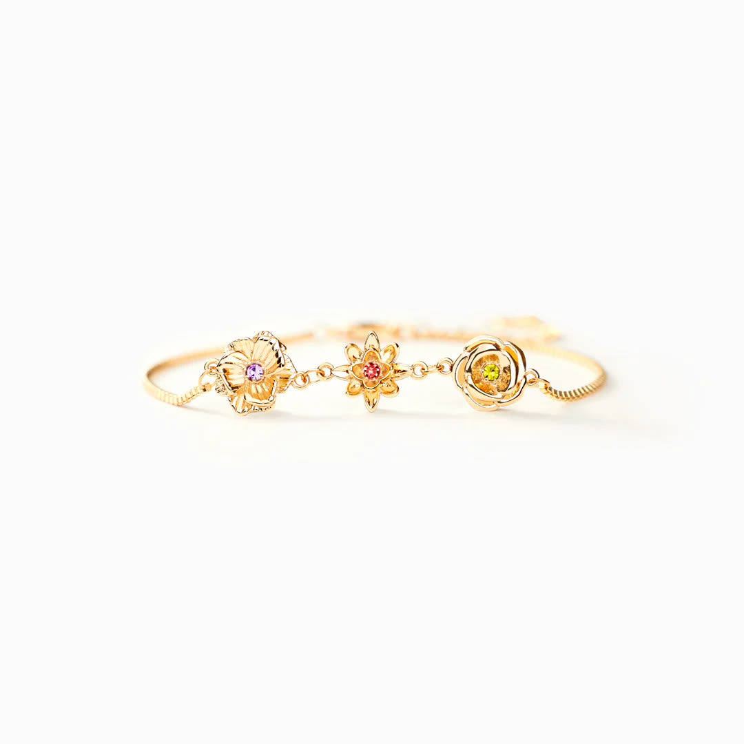 Olivenorma 1-7 Three-Dimensional Birth Flowers Bracelet