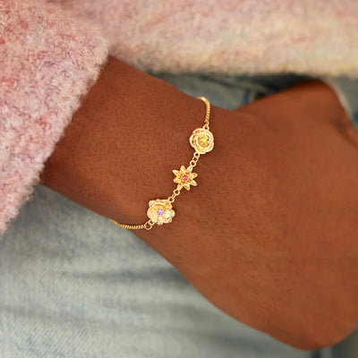 Olivenorma 1-7 Three-Dimensional Birth Flowers Bracelet