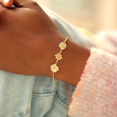 Olivenorma 1-7 Three-Dimensional Birth Flowers Bracelet