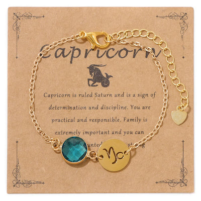 Olivenorma 12 Constellations Zodiac Birthstone Adjustable Bracelet - Capricorn - image 5