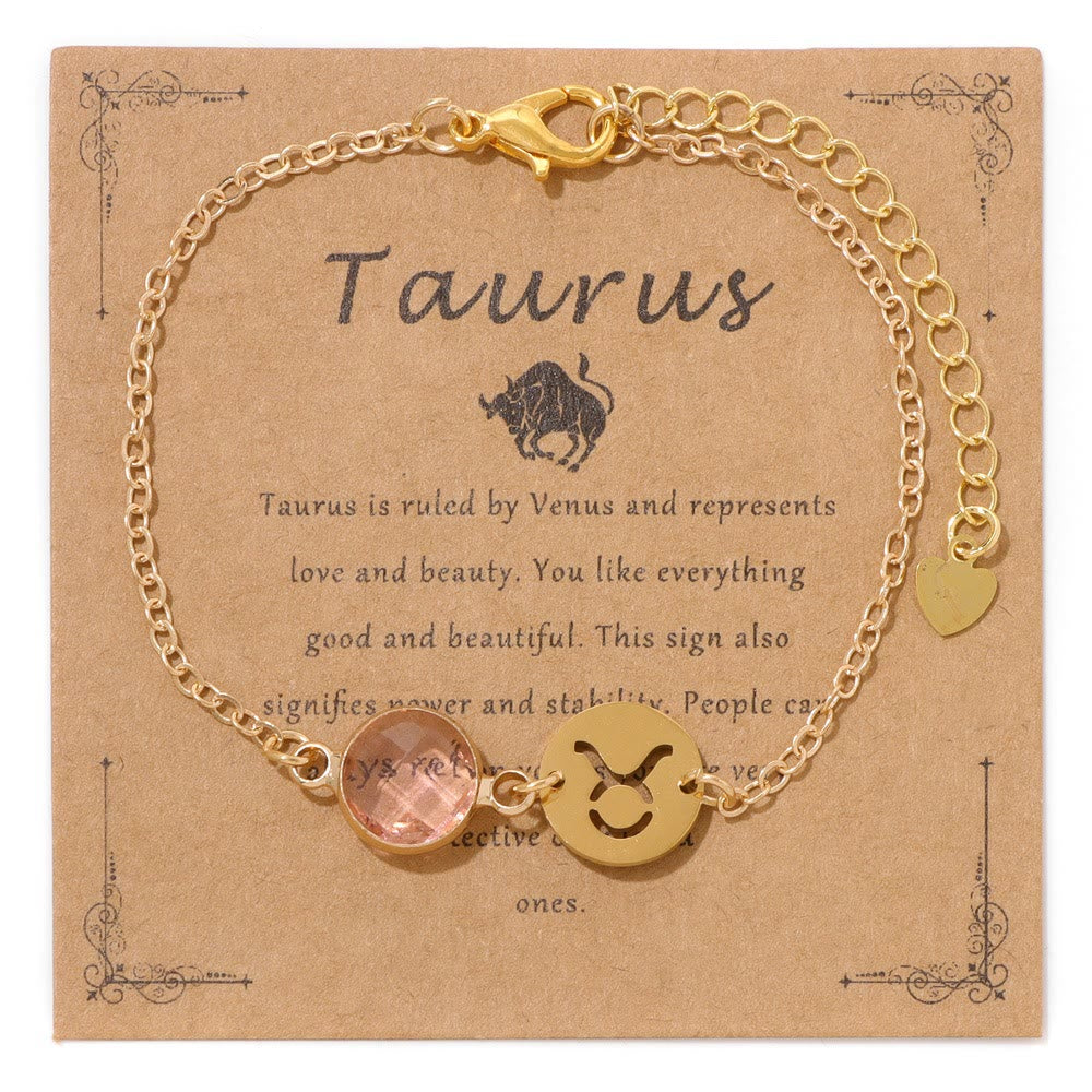 Olivenorma 12 Constellations Zodiac Birthstone Adjustable Bracelet - Taurus - image 9