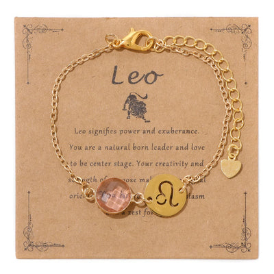 Olivenorma 12 Constellations Zodiac Birthstone Adjustable Bracelet - Leo - image 12