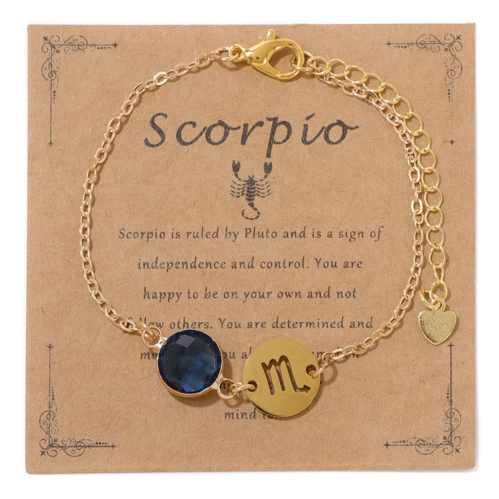 Olivenorma 12 Constellations Zodiac Birthstone Adjustable Bracelet - Scorpio - image 15