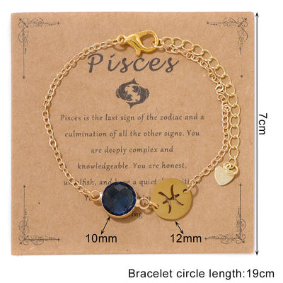 Olivenorma 12 Constellations Zodiac Birthstone Adjustable Bracelet - image 4