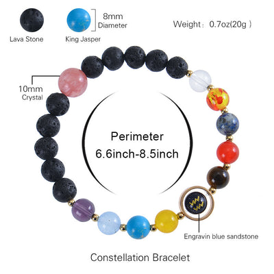 Olivenorma Eight Planets Zodiac Lava Stone Bracelet - image 3