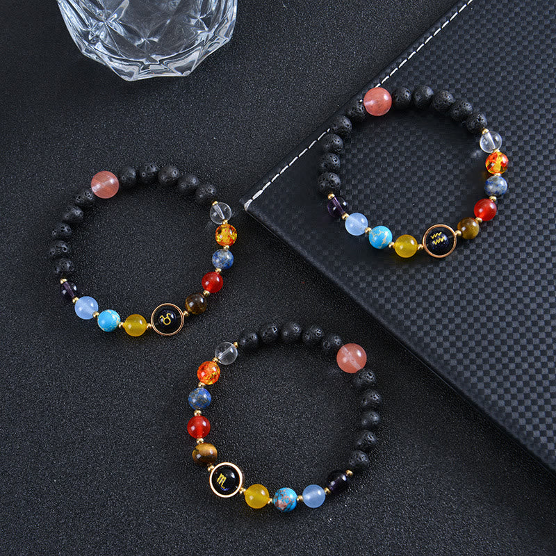 Olivenorma Eight Planets Zodiac Lava Stone Bracelet - image 17