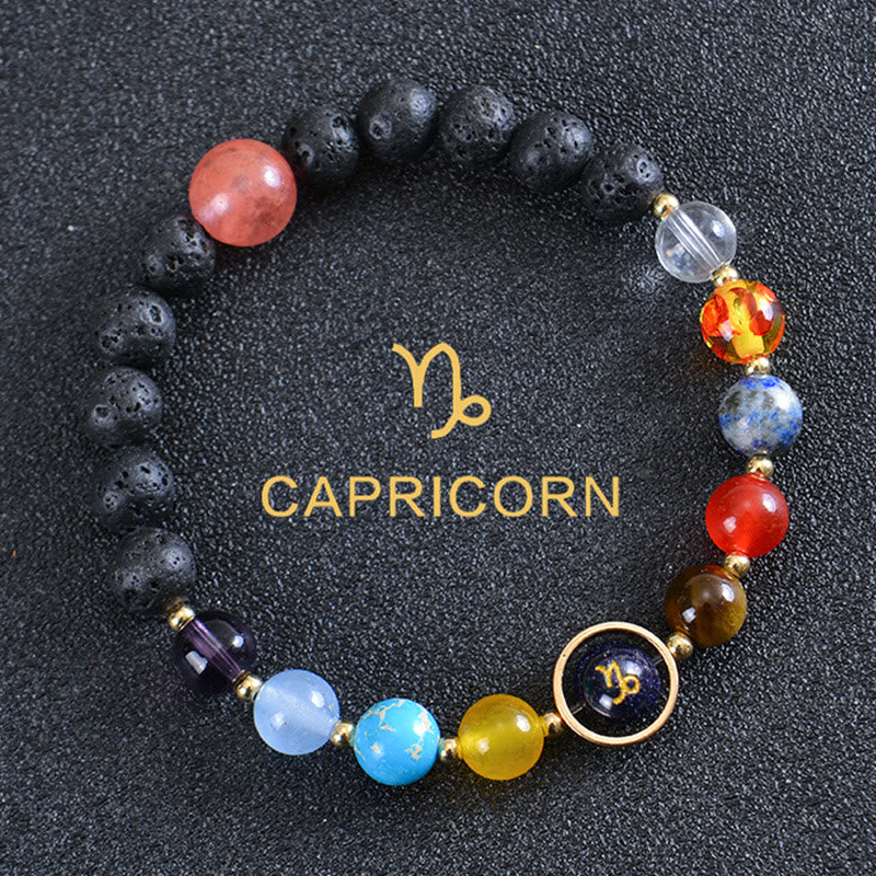 Olivenorma Eight Planets Zodiac Lava Stone Bracelet - Capricorn - image 8
