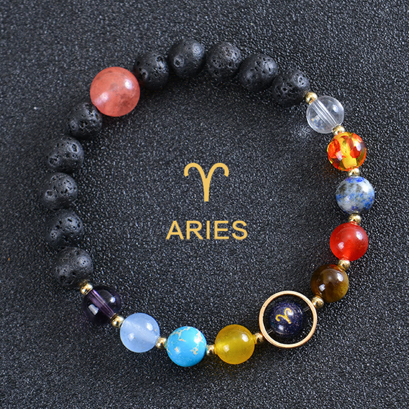 Olivenorma Eight Planets Zodiac Lava Stone Bracelet - Aries - image 11